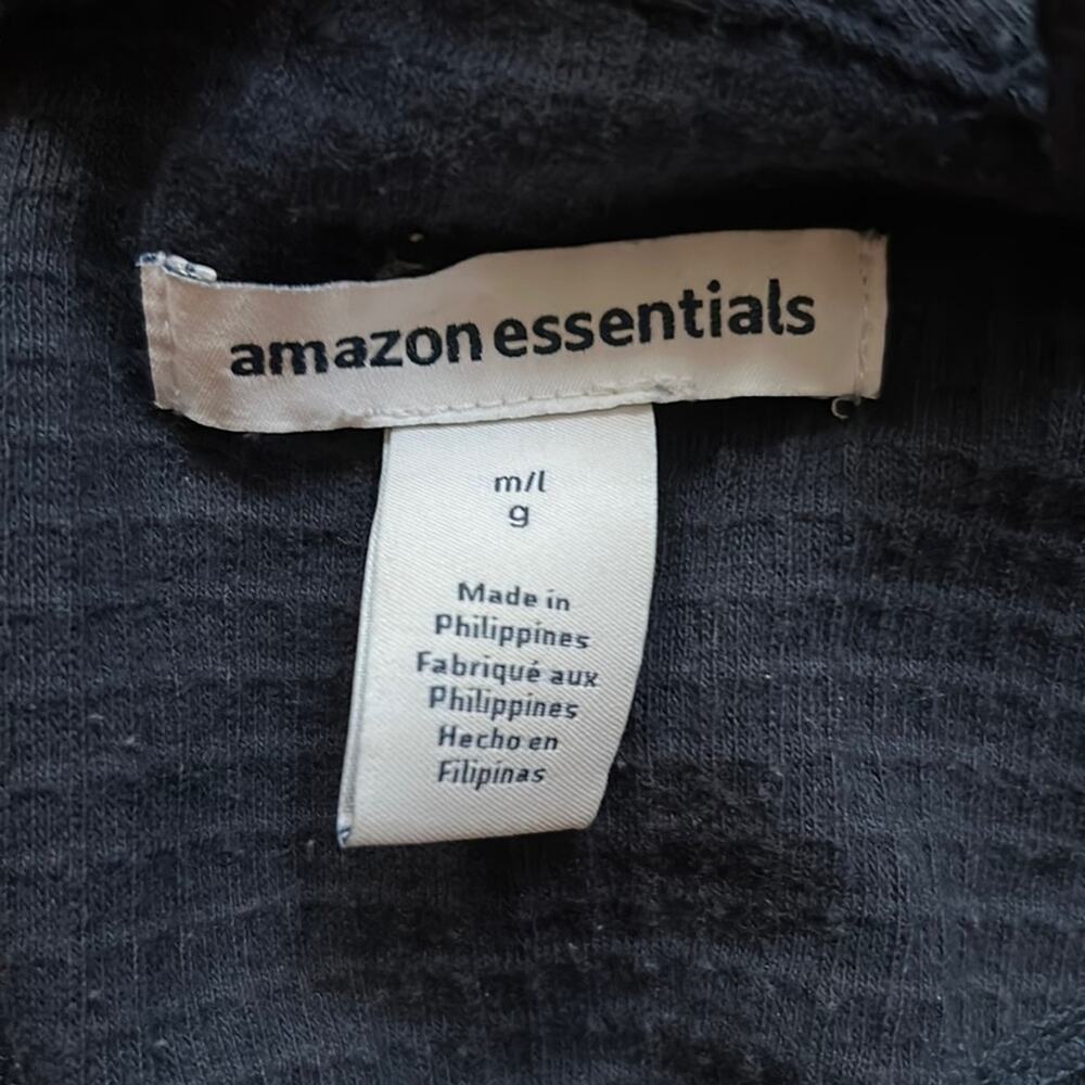 AMAZON Essentials Men’s Navy Blue Bath Robe Size M/L - Picture 3 of 5
